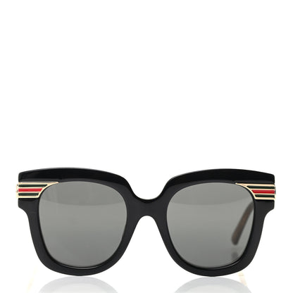 Gucci Acetate Square Frame Web Sunglasses GG0281SA Black 2 of 7