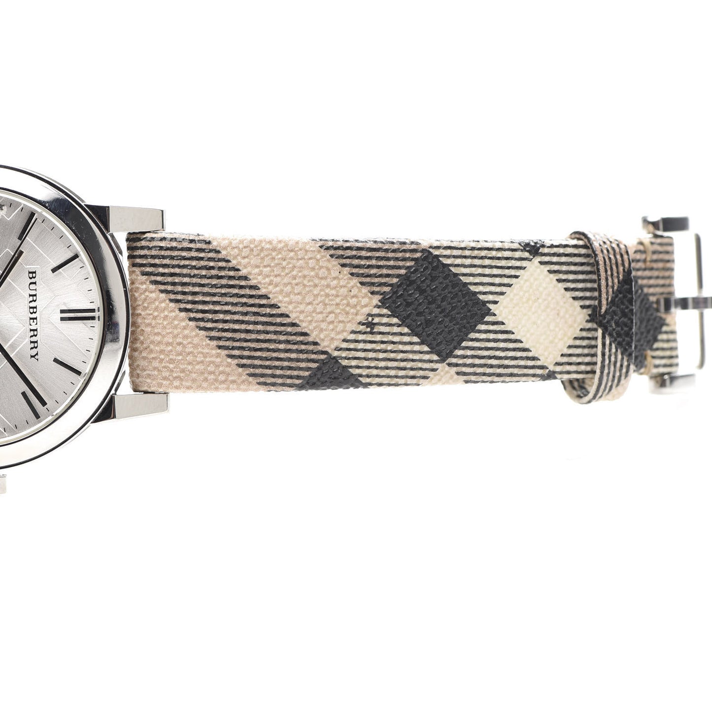 Stainless Steel Calfskin 34mm Heritage Nova Check Quartz Watch BU9113