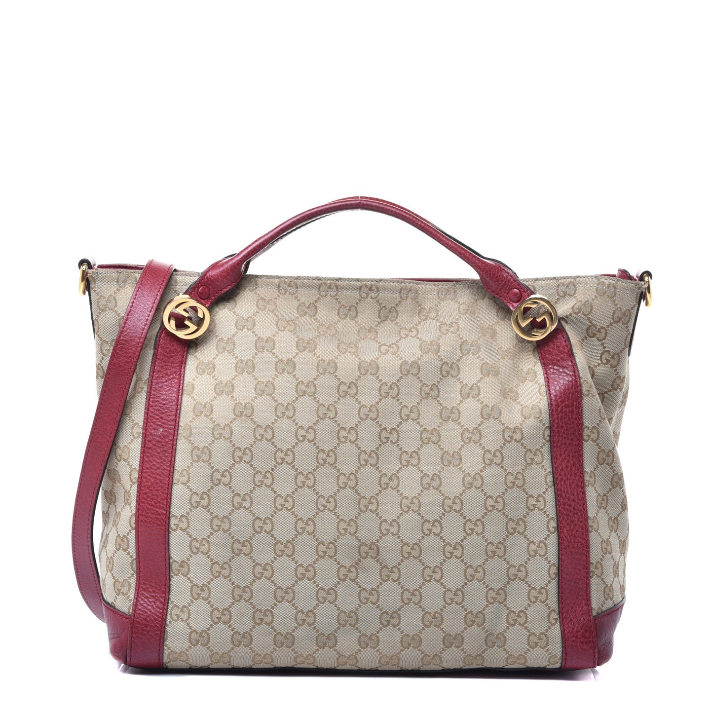 Monogram Medium Miss GG Top Handle Bag Dark Red