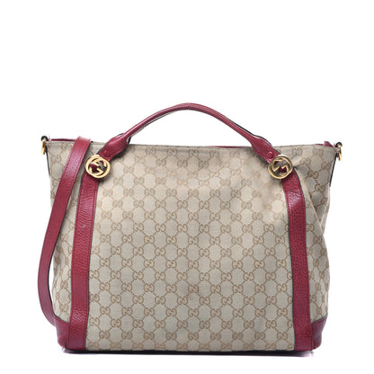 Gucci Monogram Medium Miss GG Top Handle Bag Dark Red 1 of 9