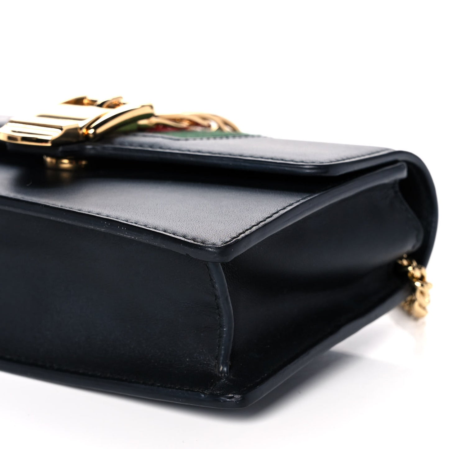 Calfskin Super Mini Sylvie Chain Shoulder Bag Blue
