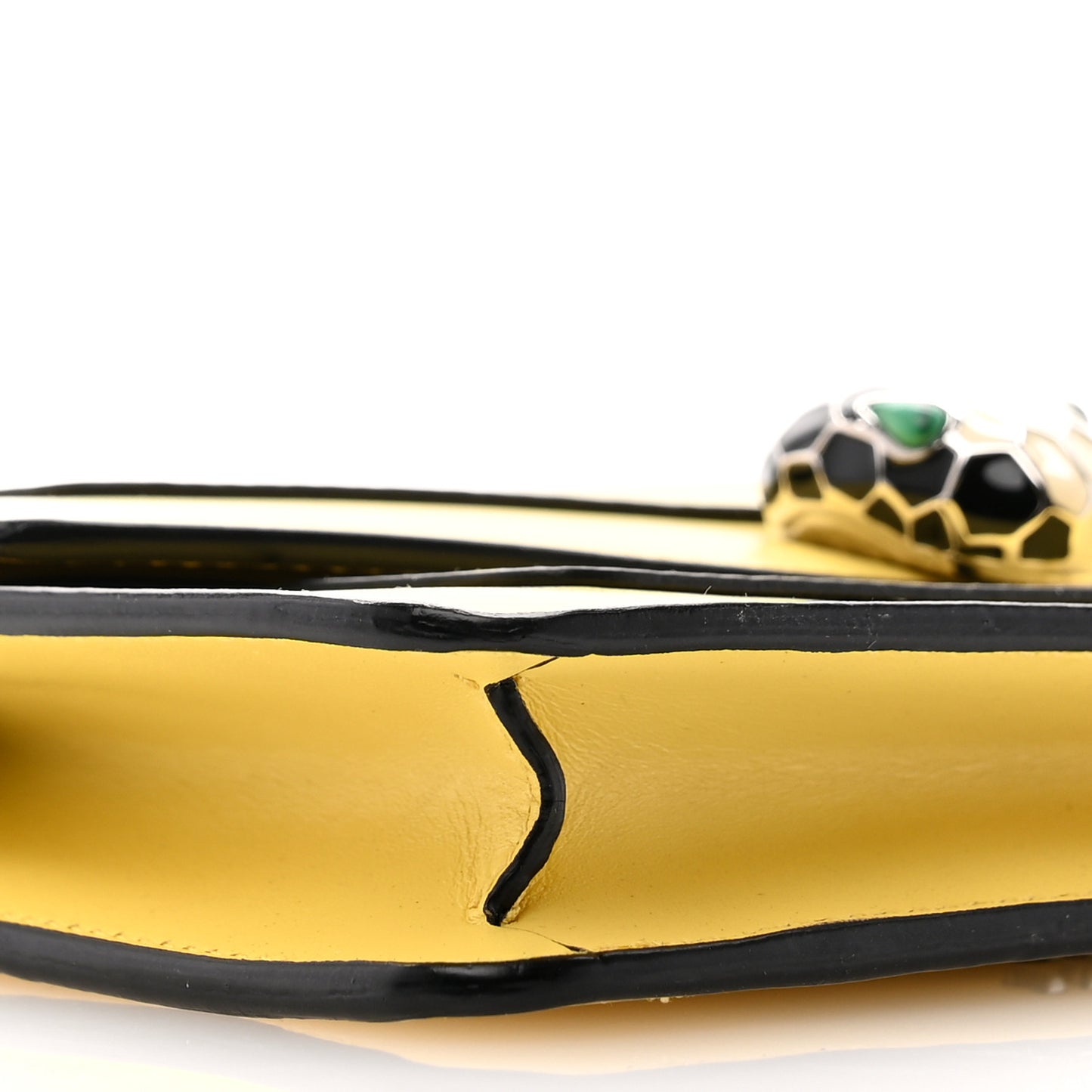 Calfskin Mini Serpenti Forever Flap Clutch Yellow