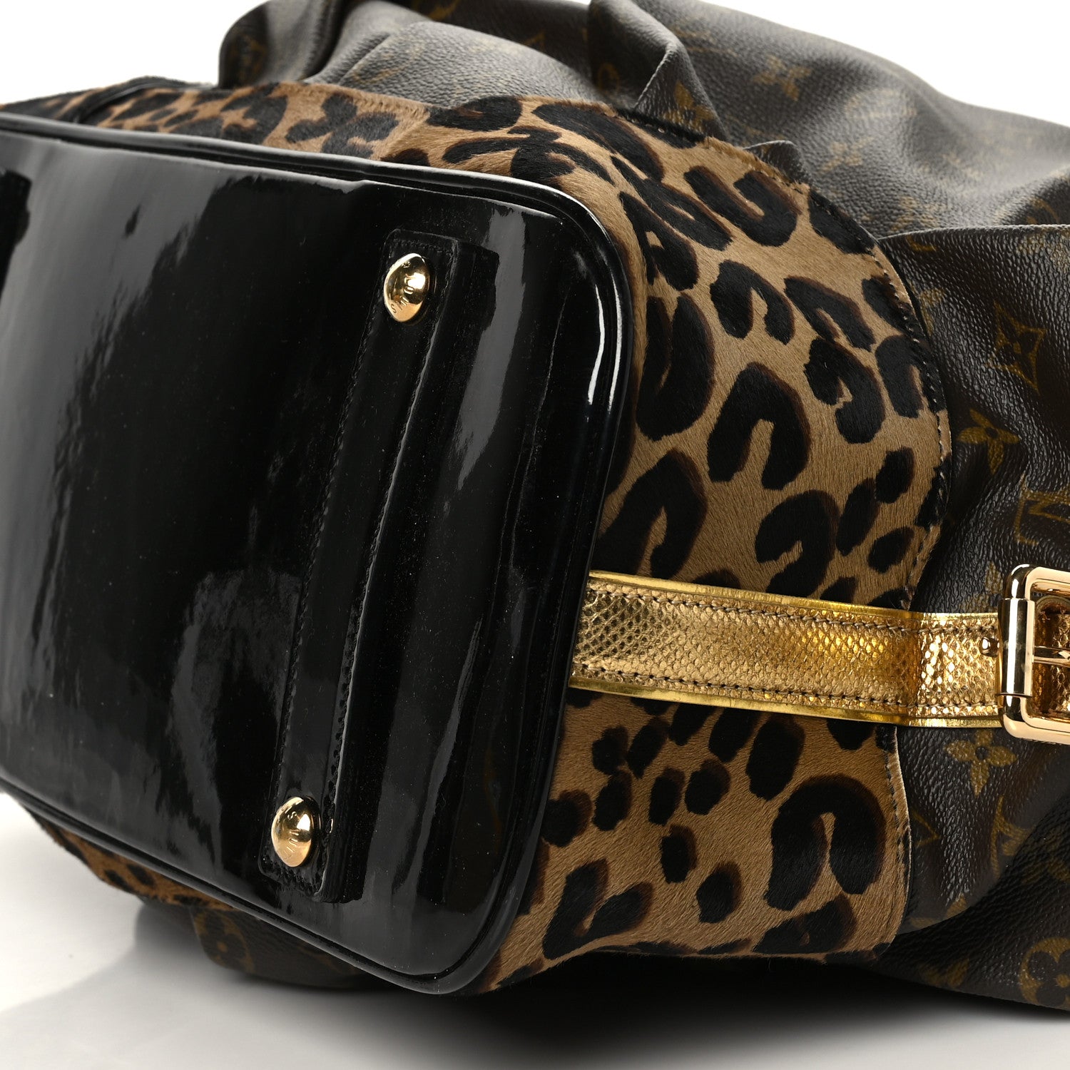 Louis Vuitton Monogram Leopard Pleated Steamer Bag 7 of 7