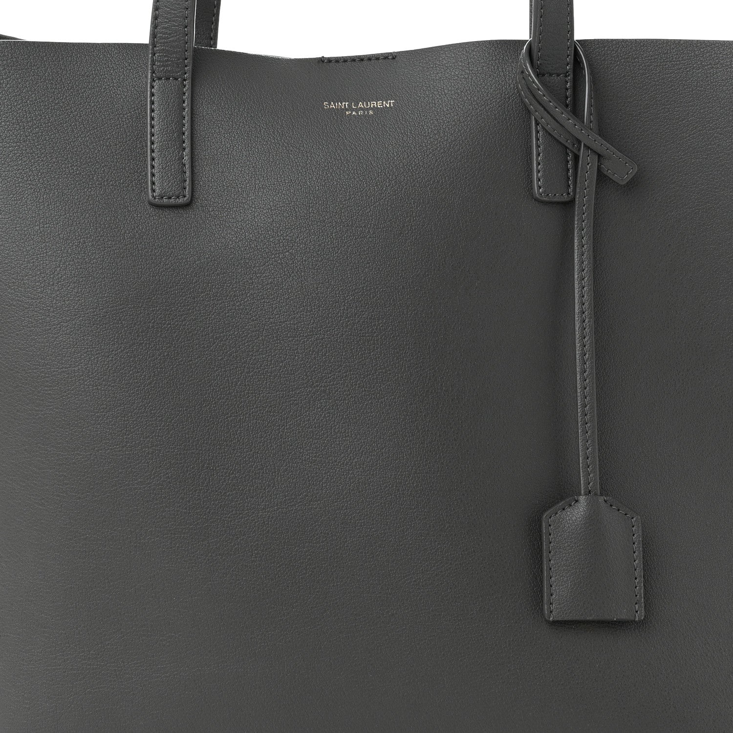 Saint Laurent Calfskin Large Shopping Tote Storm 9 of 12