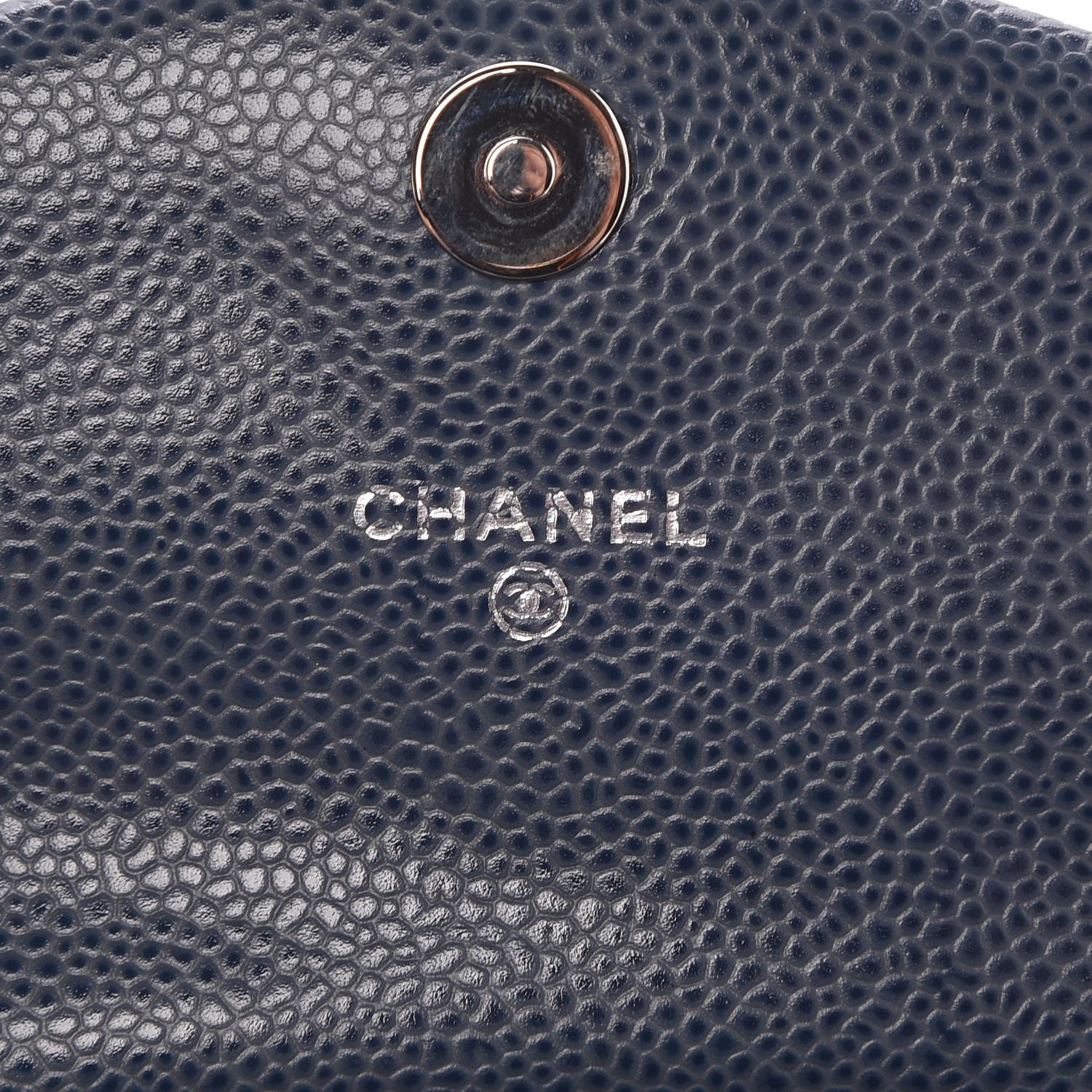 Chanel Caviar Half Moon Wallet On Chain WOC Blue 6 of 9