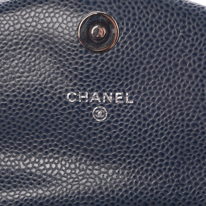 Chanel Caviar Half Moon Wallet On Chain WOC Blue 6 of 9