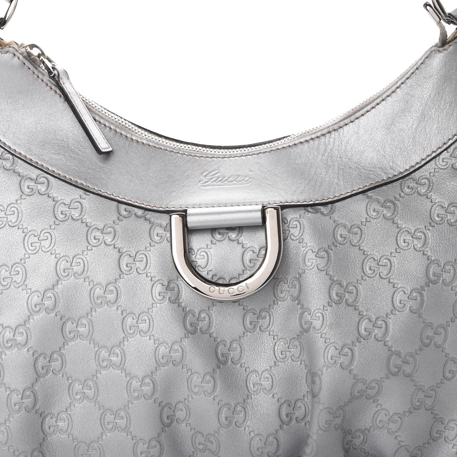 Gucci Guccissima Large D Gold Hobo Silver 7 of 13