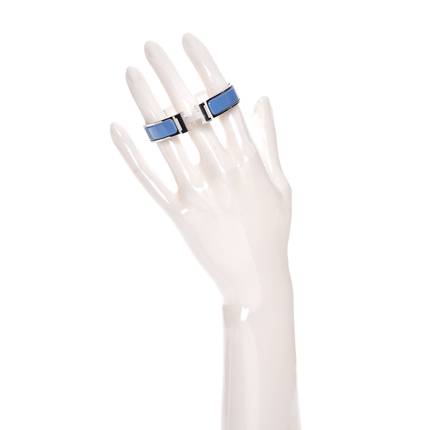 Hermes Enamel Narrow Clic Clac H Bracelet PM Bleu Transat 2 of 5