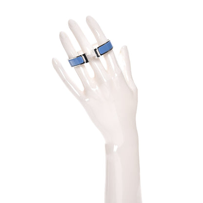 Hermes Enamel Narrow Clic Clac H Bracelet PM Bleu Transat 2 of 5