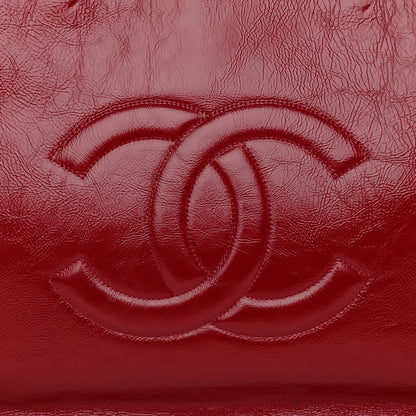 Chanel Shiny Aged Calfskin Shopping Bag Red 8 of 10
