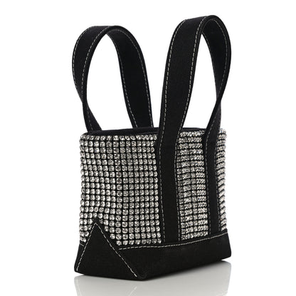 Alexander Wang Mesh Crystal Rhinestone Mini Cruiser Tote Black Silver 3 of 13
