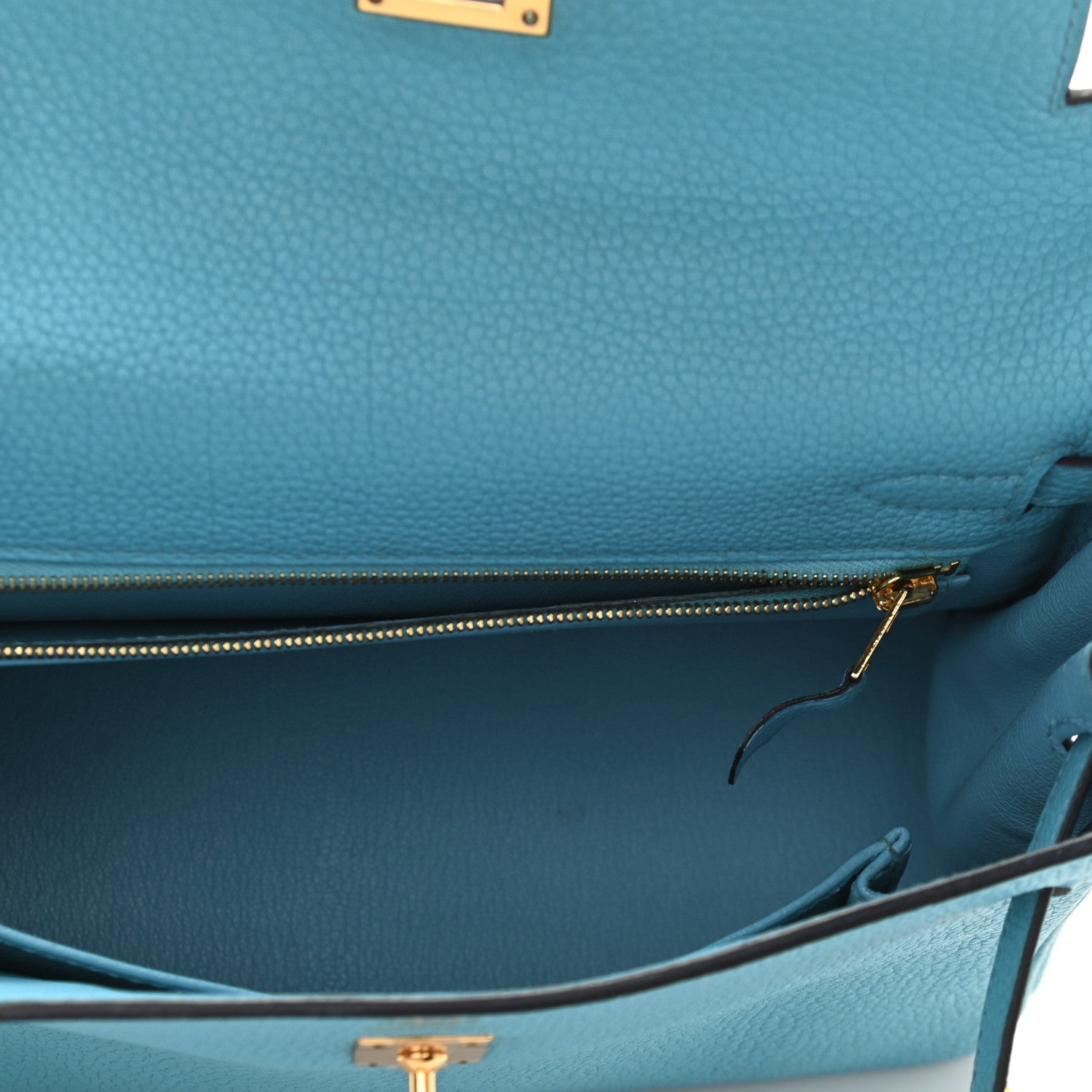 Hermes Togo Kelly Retourne 25 Bleu Du Nord 5 of 10