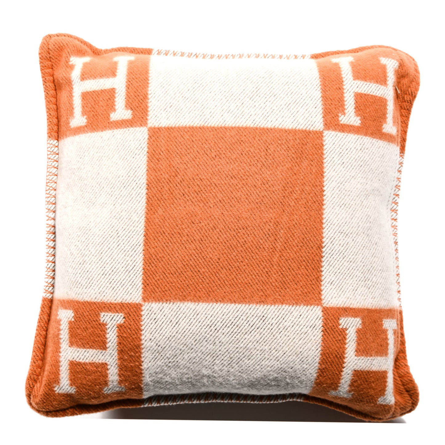 Wool Cashmere Avalon Pillow PM Ecru Potiron