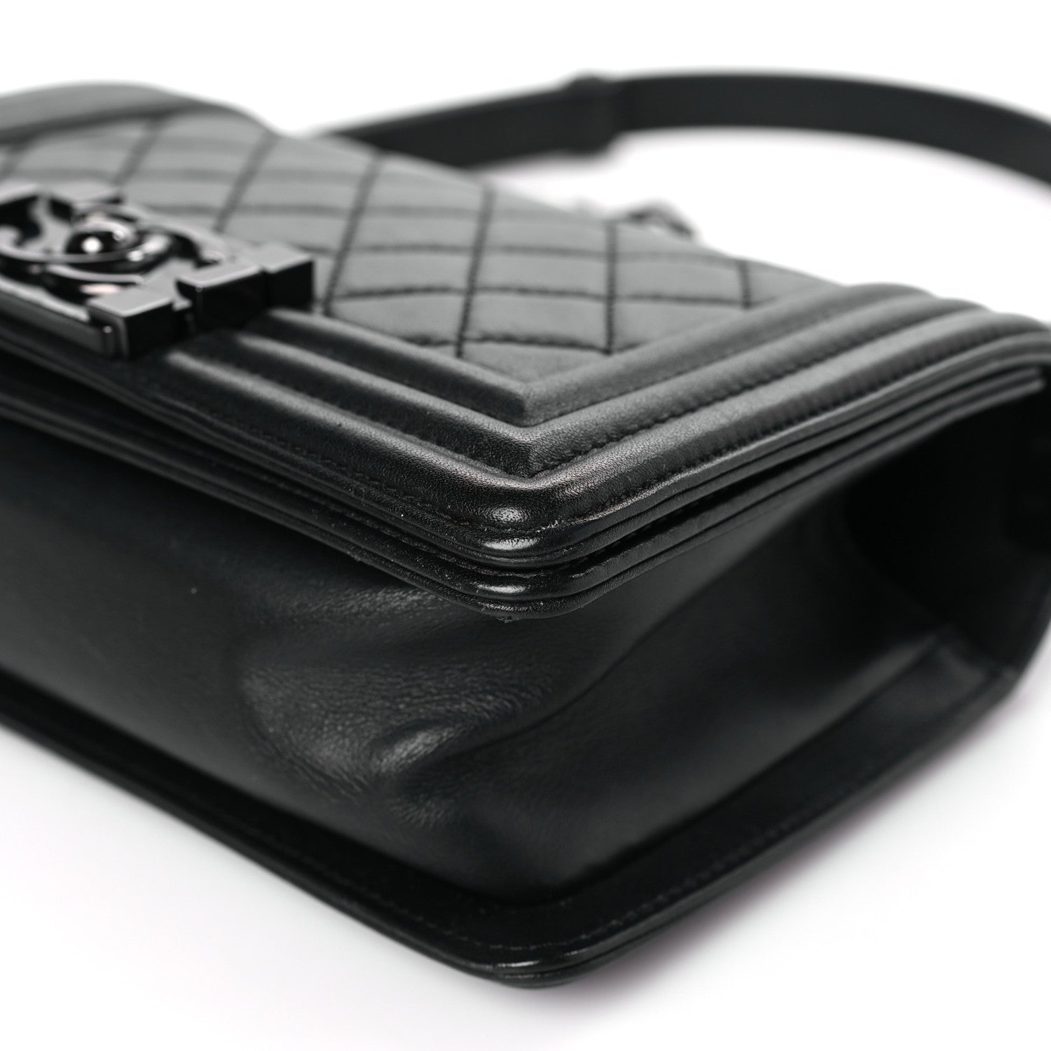 Chanel Calfskin Quilted Small Boy Flap So Black 9 of 9