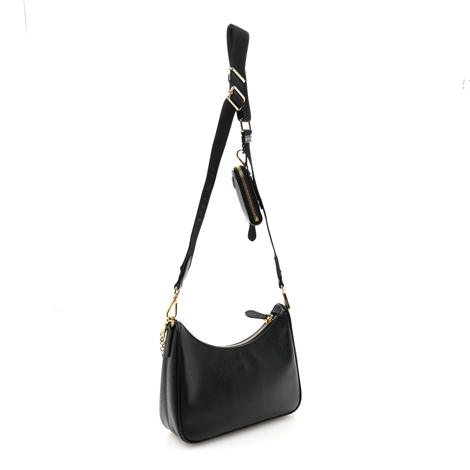 Prada Saffiano Lux Re-Edition 2005 Shoulder Bag Black 1884476
