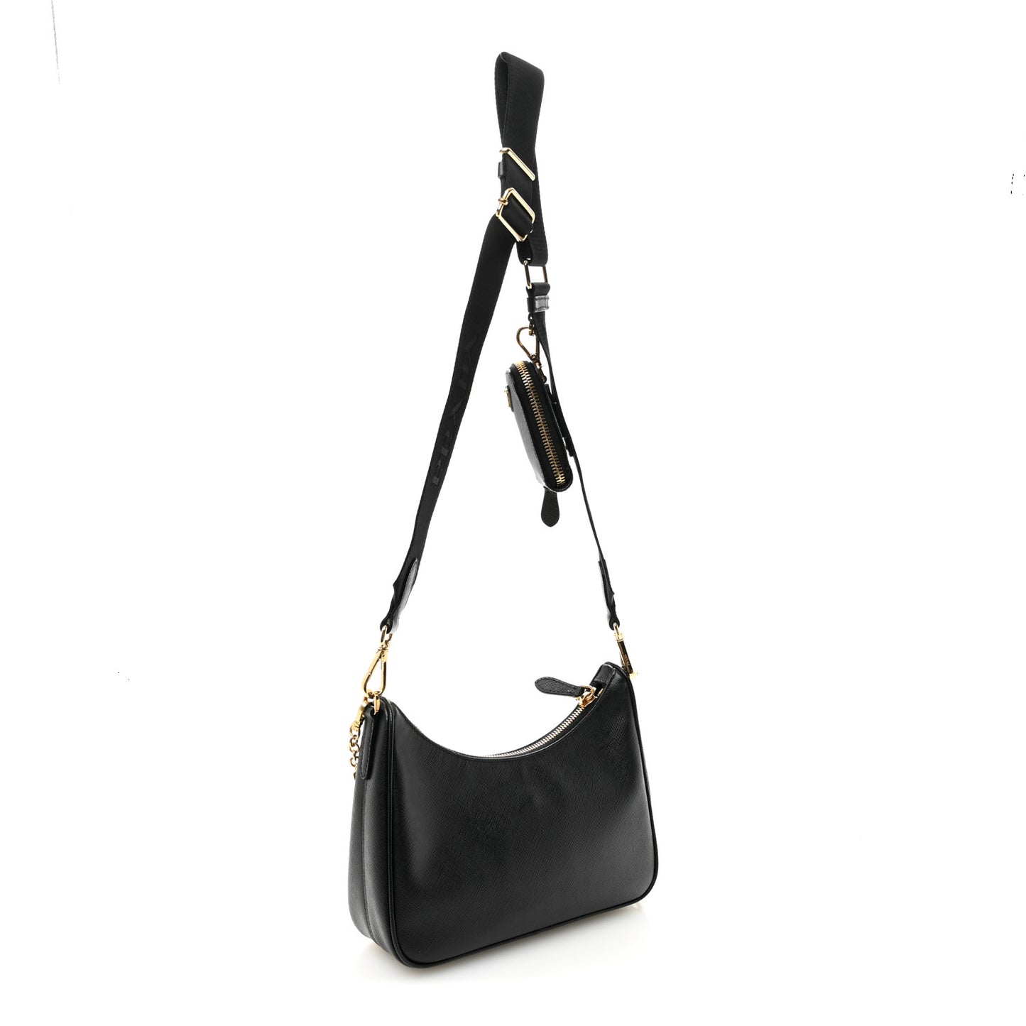 Saffiano Lux Re-Edition 2005 Shoulder Bag Black