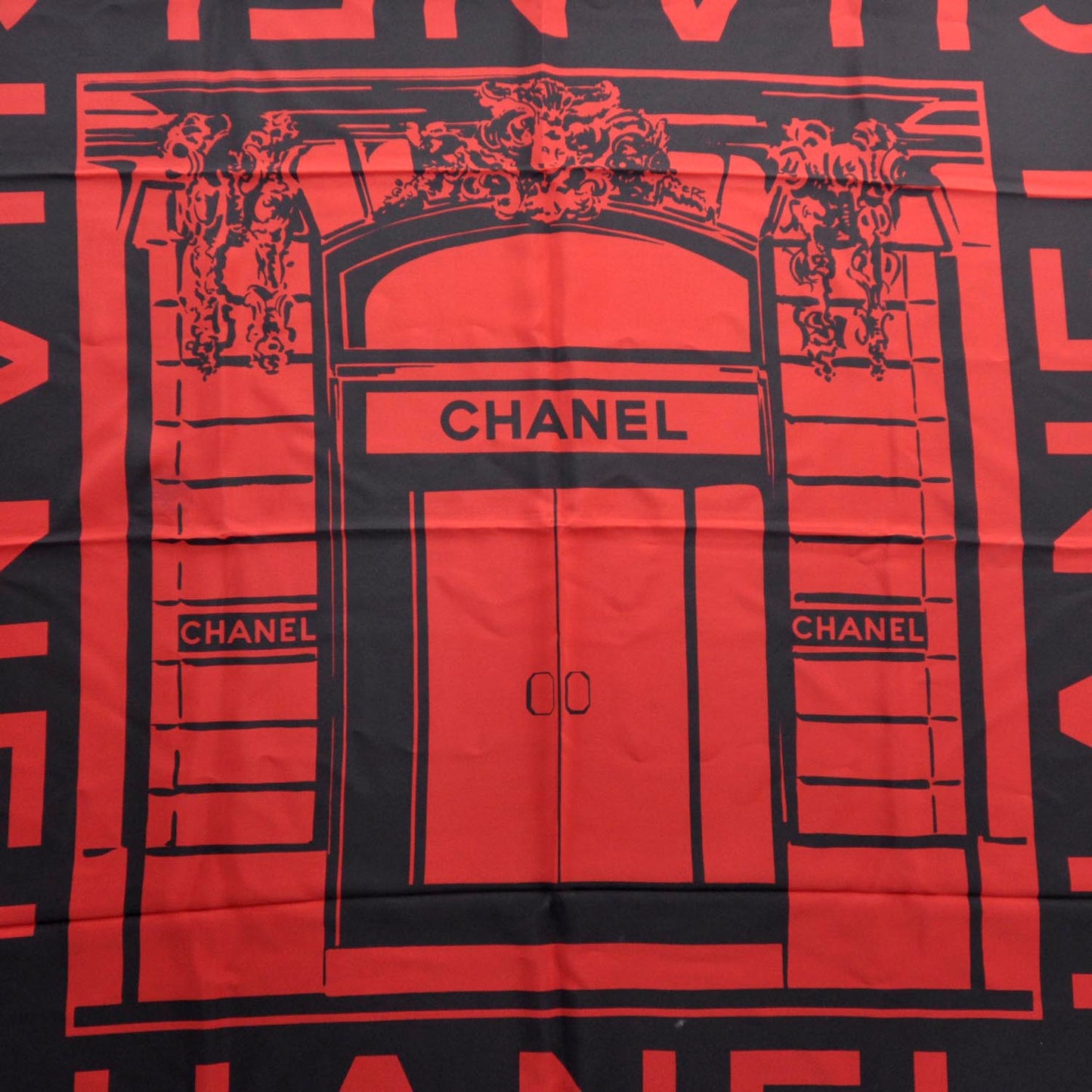 Silk Boutique Scarf Black Red