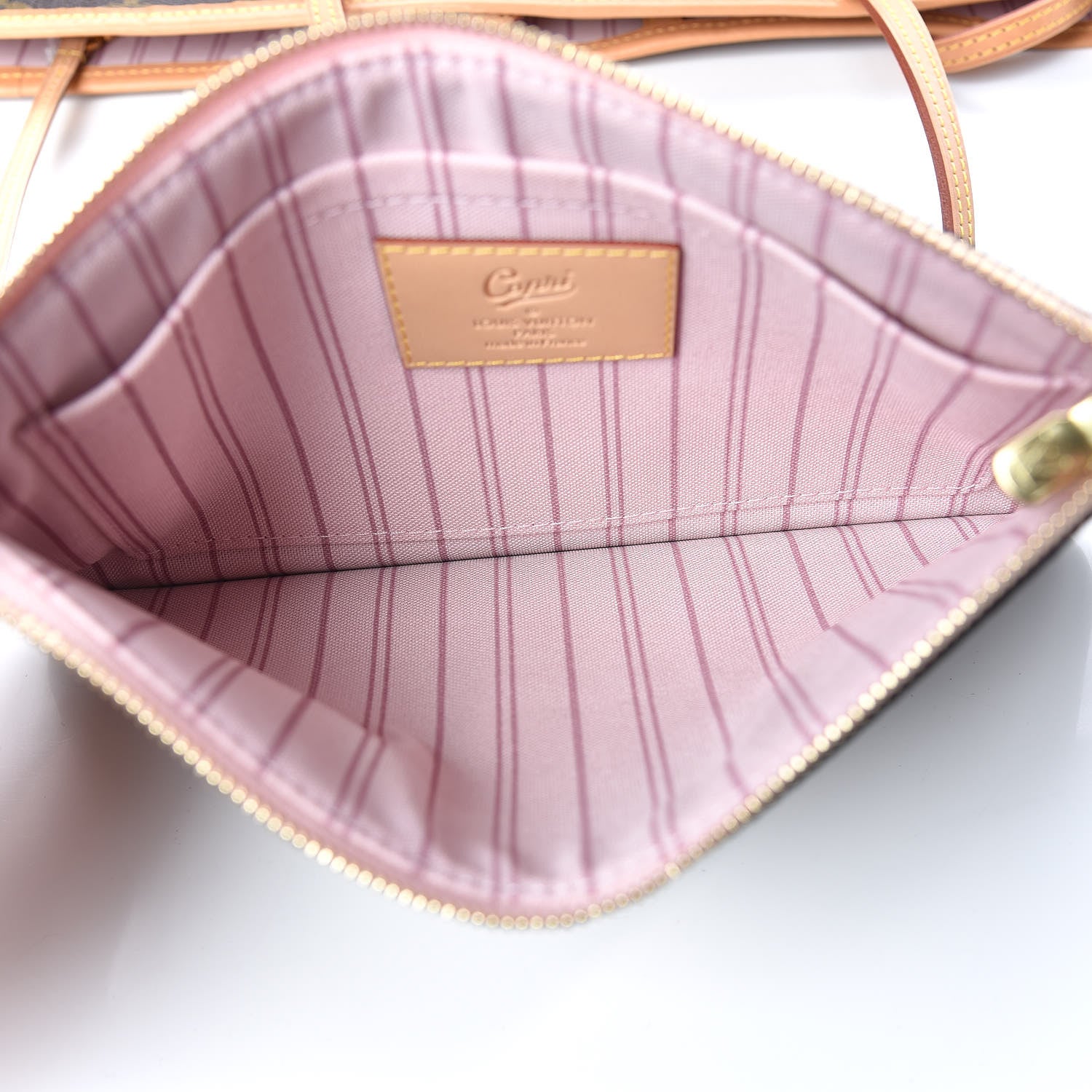 Louis Vuitton Monogram Capri V Neverfull MM Rose Ballerine 9 of 11