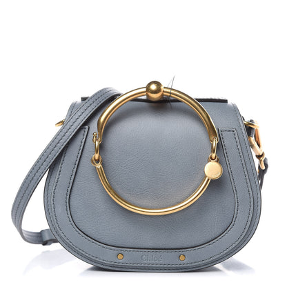 Chloe Calfskin Suede Small Nile Bracelet Bag Cloudy Blue 1 of 9