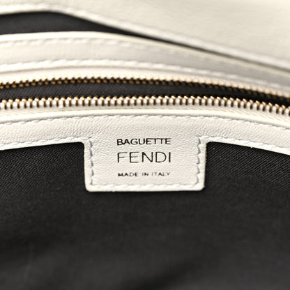 Fendi Nappa FF 1974 Embossed Baguette White 6 of 10