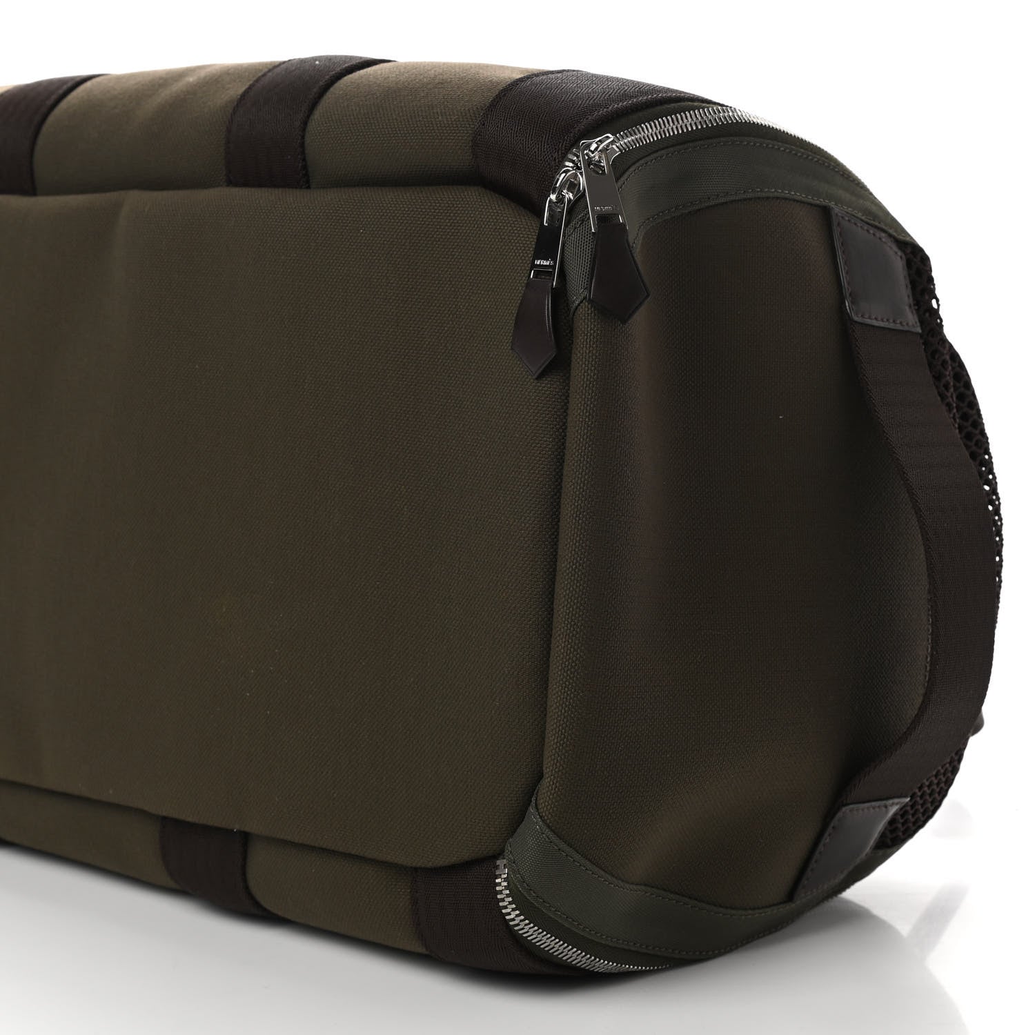 Hermes Fabric Carrying Dog Bag Kaki Feu 8 of 10