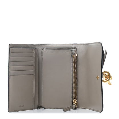 Chloe Smooth Calfskin Alphabet "R" Compact Wallet Motty Grey 4 of 4