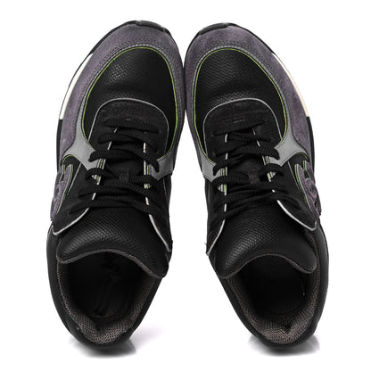 Chanel Calfskin Suede CC Sneakers 36.5 Black Dark Grey Green 2 of 10