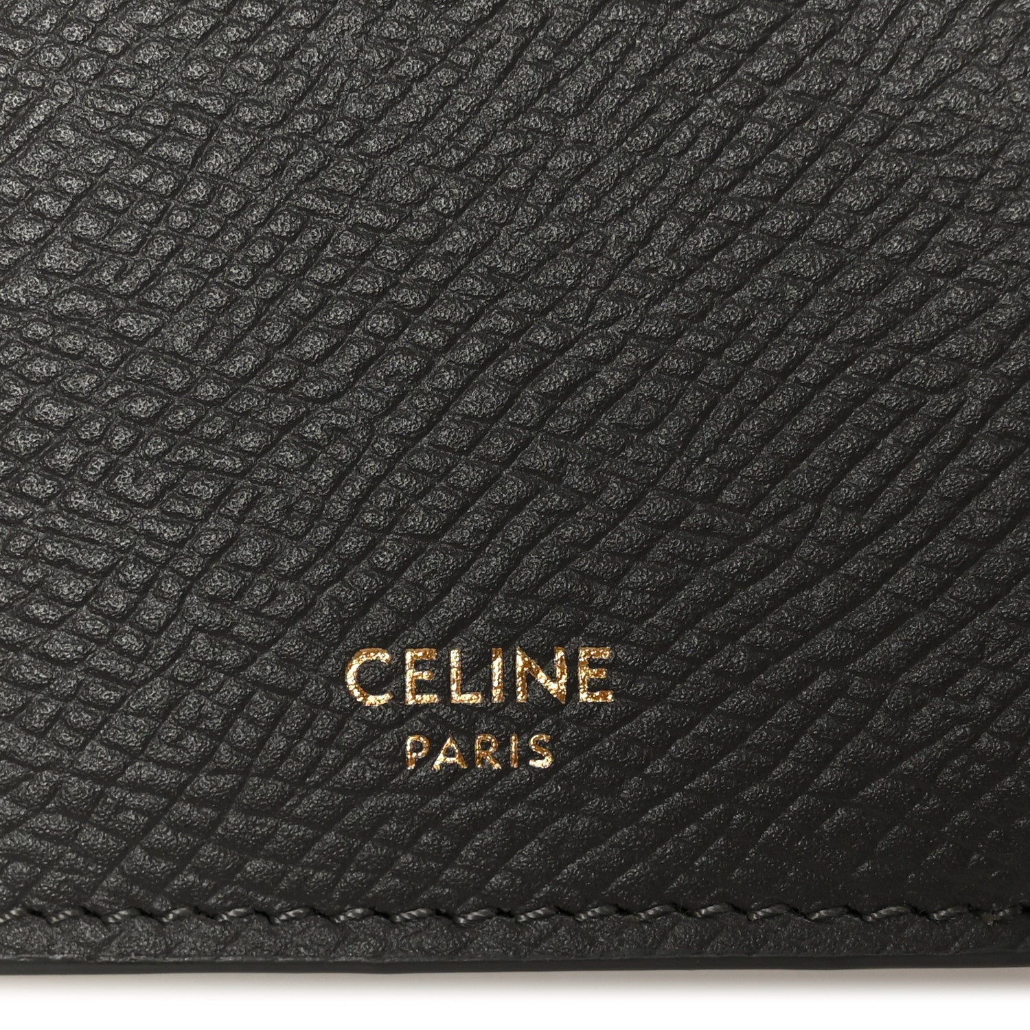 Celine Grained Calfskin Zipped Card Holder Grey 8 of 10