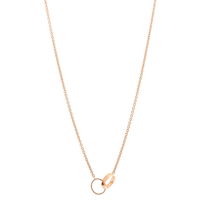 Cartier 18K Pink Gold Interlocking LOVE Necklace 1 of 4