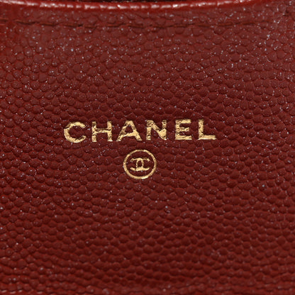Chanel Iridescent Caviar Quilted Long Gusset Flap Wallet Red 7 of 11
