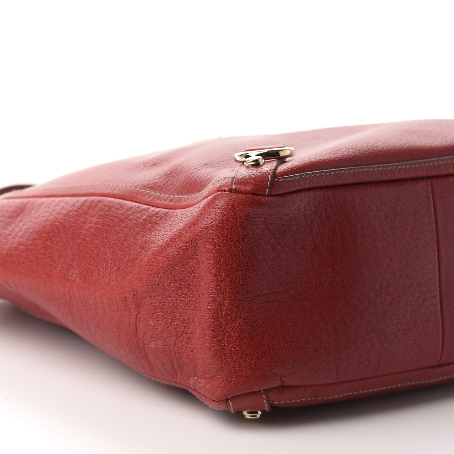 Calfskin Small Abbey Tote Red