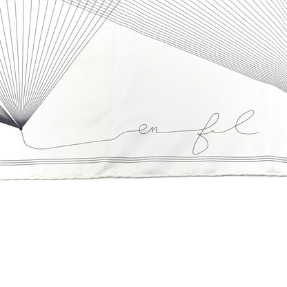 Hermes Silk Hiver H En Fil Scarf 140 White Anthracite 5 of 5