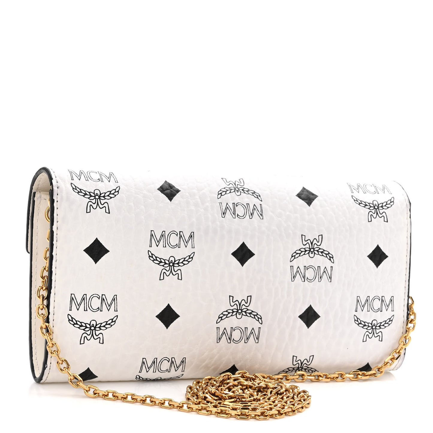 Visetos Large Patricia Wallet On Chain White