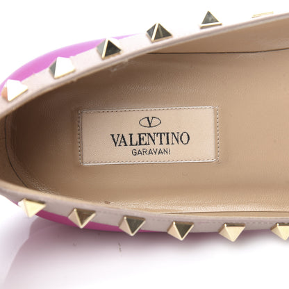 Valentino Garavani Calfskin Nappa Rockstud Ballerina Flats 39 Fuxia Poudre 7 of 12