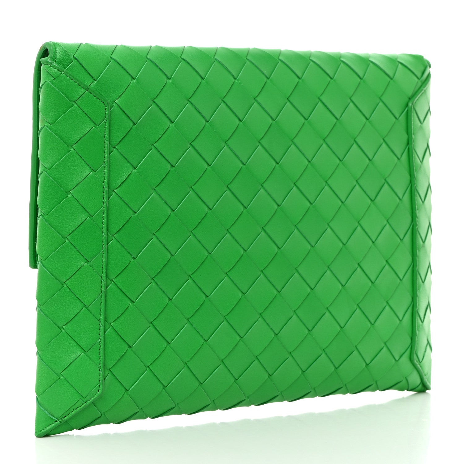 Bottega Veneta Nappa Intrecciato Flap Pouch Parakeet 3 of 8