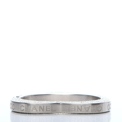 Chanel Swarovski Crystal Heart Bracelet Silver 4 of 6