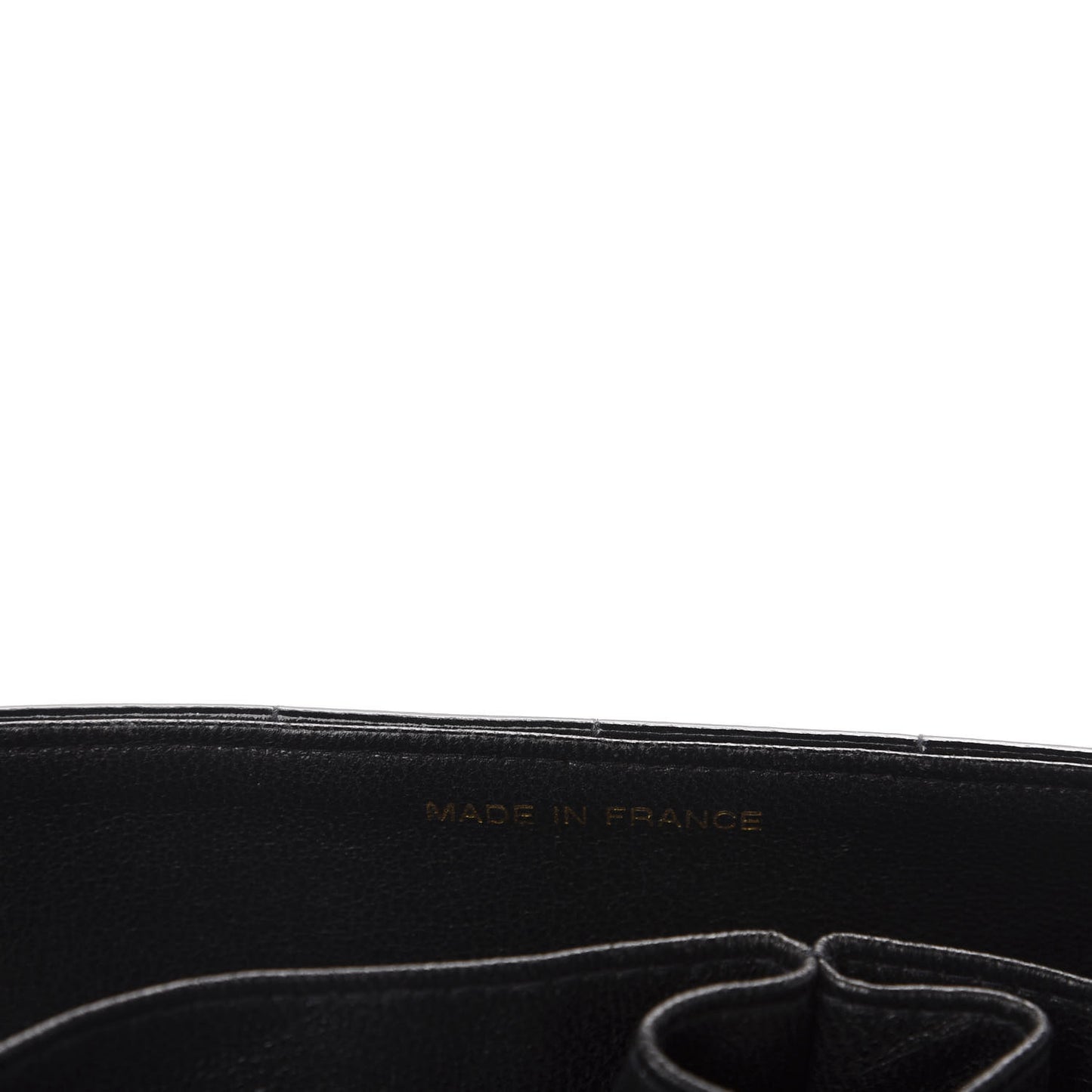 Patent Quilted East West Chocolate Bar Flap Black