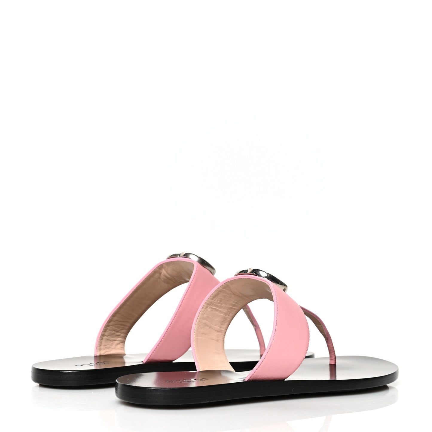 Calfskin GG Marmont Thong Sandals 37 Wild Rose