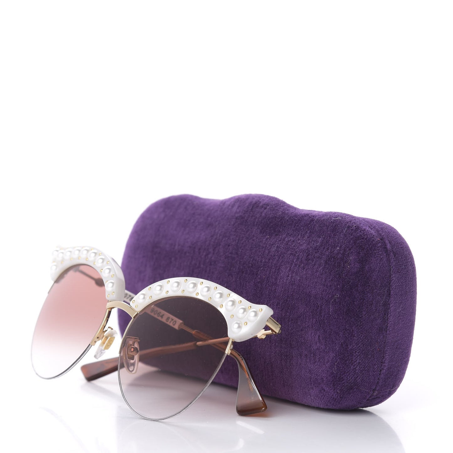 Pearl Cat Eye Sunglasses GG0212S White