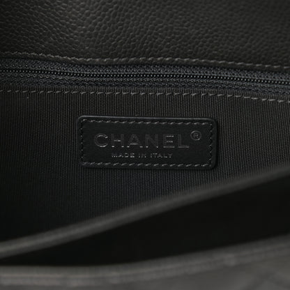 Chanel Caviar Quilted Medium Rock In Rome Single Flap Black 6 of 11