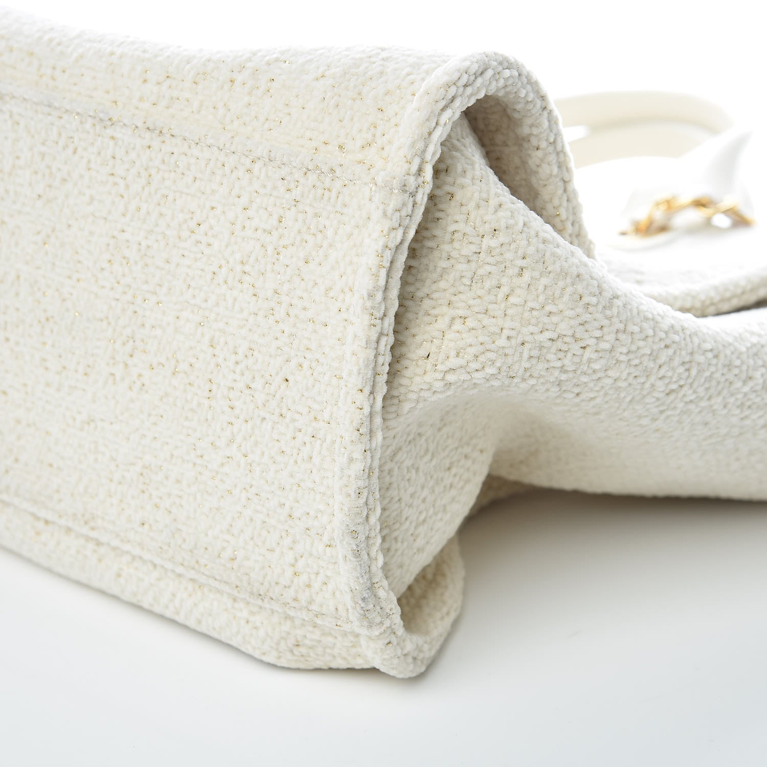 Chanel Lurex Boucle Large Deauville Tote White 10 of 10