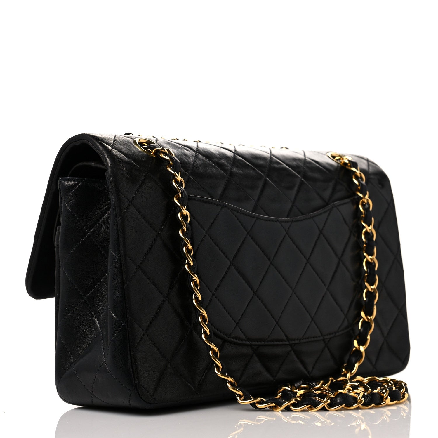 Chanel Lambskin Quilted Medium Double Flap Black 3 of 11