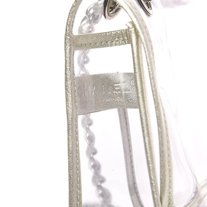 Chanel Lambskin Vinyl Large Naked Flap Silver 6 of 9