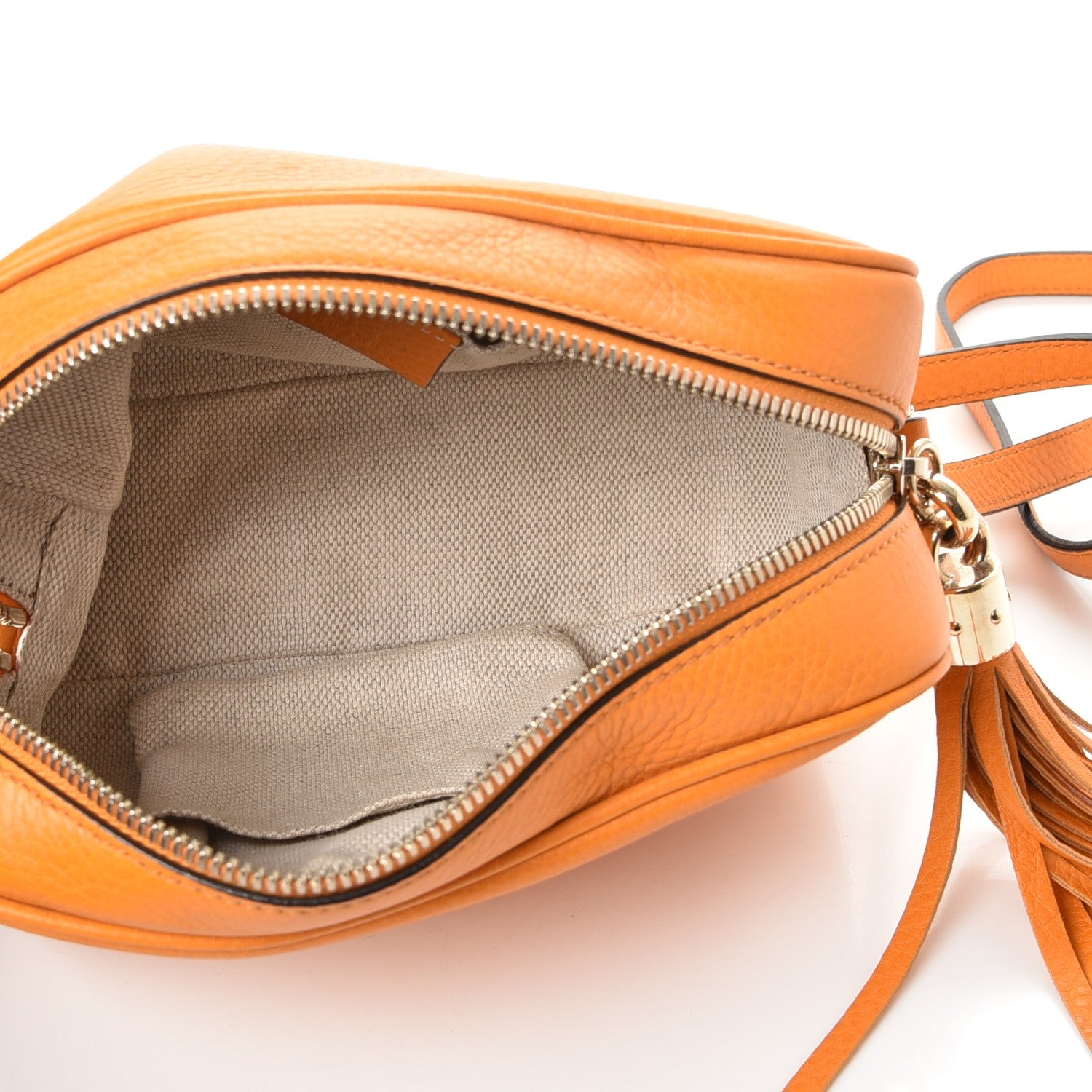 Gucci Pebbled Calfskin Small Soho Disco Bag Curcuma 5 of 9