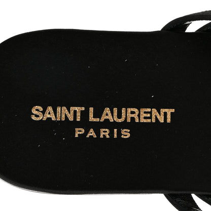 Saint Laurent Crepe Satin Laszlo Sandals 39.5 Black 8 of 9