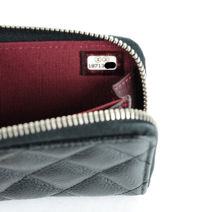 Chanel Caviar Quilted Zip Coin Purse Black 7 of 7