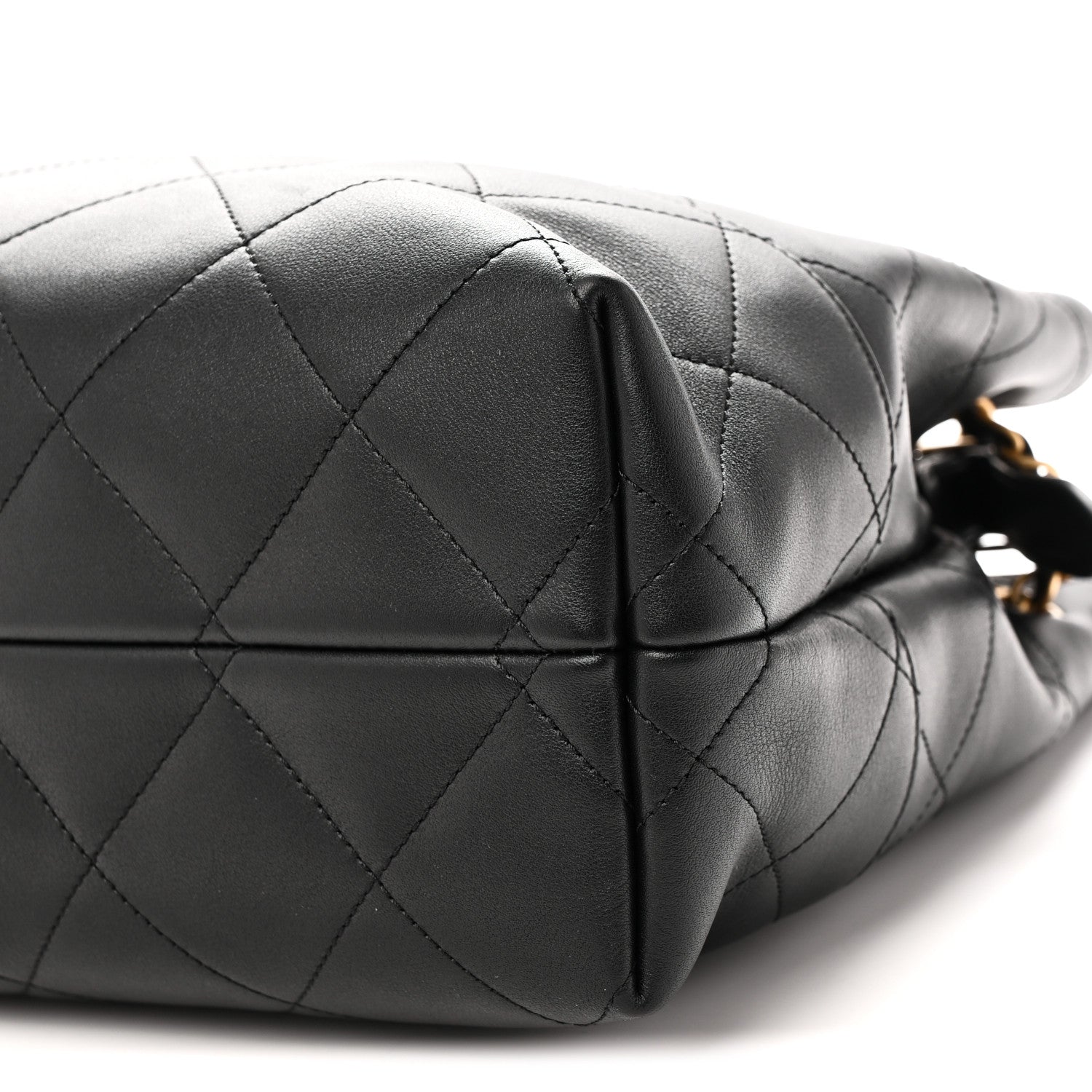 Chanel Calfskin Quilted Small Coco Base Shopping Bag Black 10 of 11