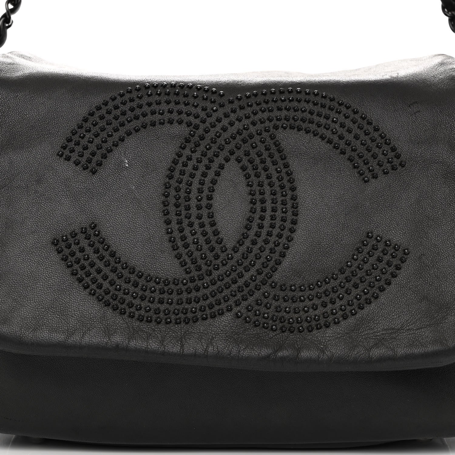 Chanel Lambskin Studded Accordion CC Flap Black 8 of 18