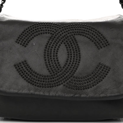 Chanel Lambskin Studded Accordion CC Flap Black 8 of 18