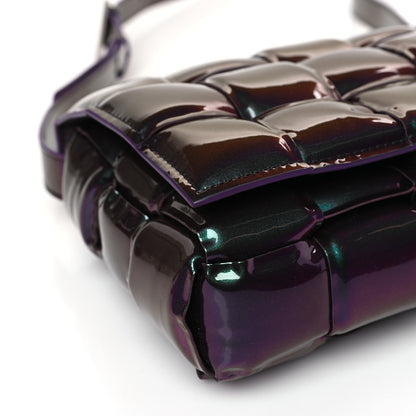 Bottega Veneta Glossy Nail Polish Nappa Maxi Intreccio Padded Cassette Crossbody Bag Holographic 8 of 9